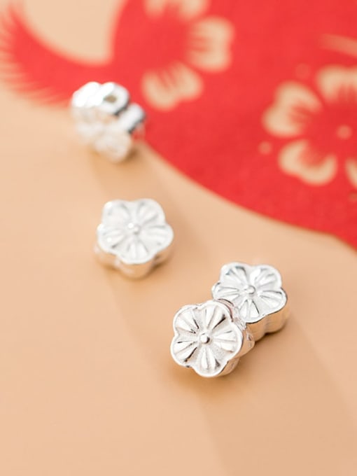 FAN 925 Sterling Silver With Flower shape Separate Beads Handmade DIY Jewelry Accessories 3