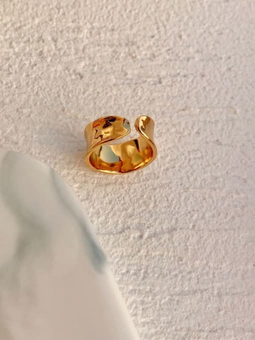 LI MUMU Copper Irregular Minimalist Free Size Band Ring 4