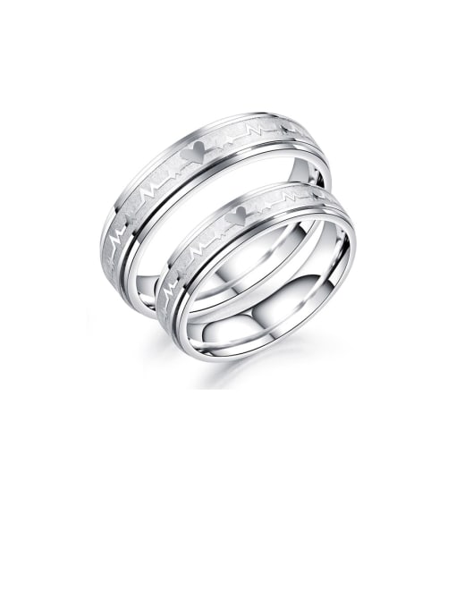 Open Sky Titanium Fashion Titanium Steel Couple Ring 4