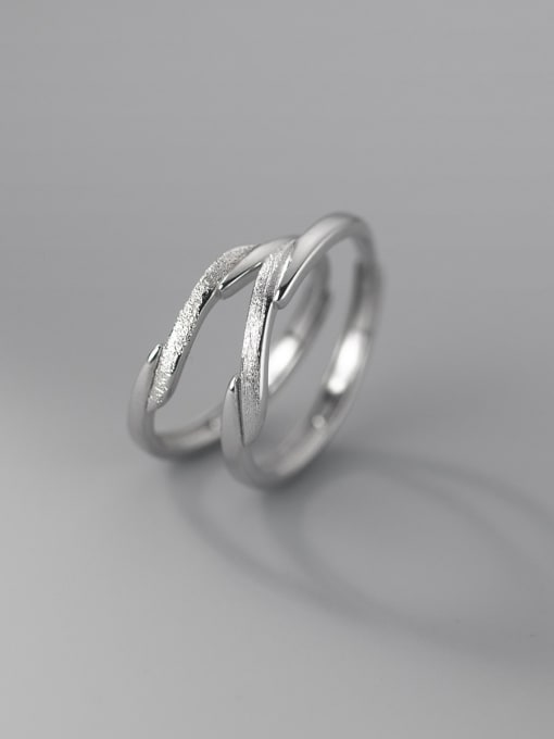 Rosh 925 Sterling Silver Round Minimalist Couple Ring 0