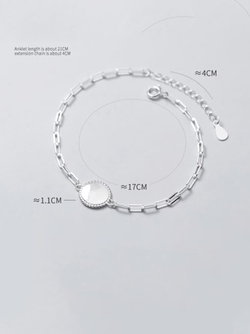 Rosh 925 Sterling Silver Geometric Minimalist Link Bracelet 4