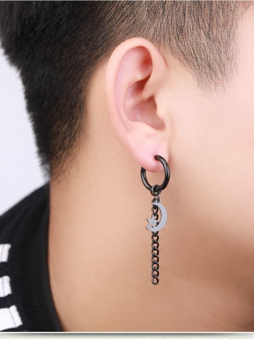 BSL Titanium Tassel Minimalist Clip Earring  Without piercings 1