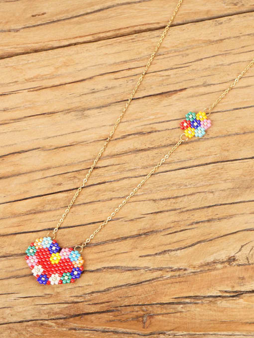 Roxi Stainless steel Multi Color Miyuki beads Heart Bohemia Pure handmade, Necklace 2