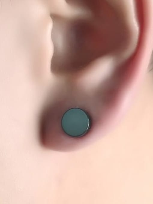 CONG Titanium Steel Geometric Minimalist Stud Earring 1