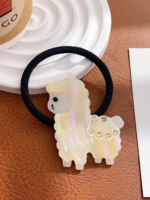 Colorful beige hair loop Cellulose Acetate Trend Zodiac Alloy Hair Rope