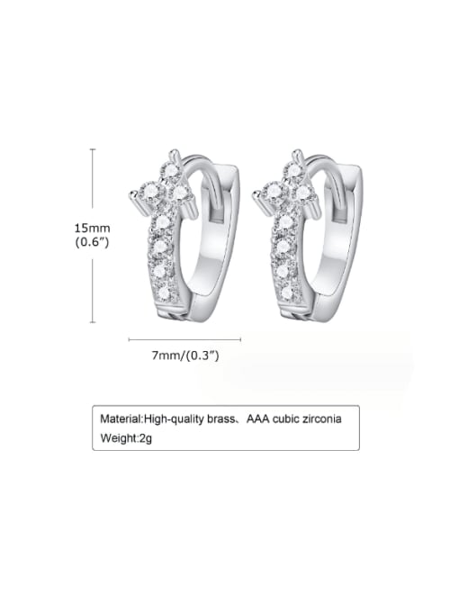LI MUMU Titanium Steel Cubic Zirconia Geometric Dainty Huggie Earring 2