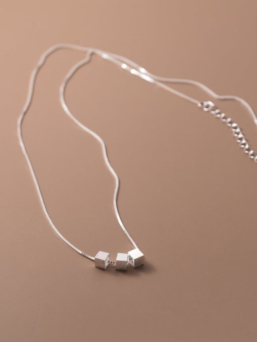 Rosh 925 Sterling Silver Geometric Minimalist Necklace 2