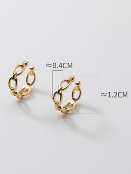 Rosh 925 Sterling Silver Cubic Zirconia Geometric Minimalist Clip Earring 3