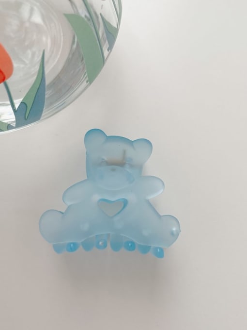 fog light blue 4.5cm Alloy Resin Cute Little bear  Jaw Hair Claw