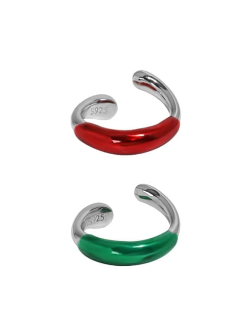 DAKA 925 Sterling Silver Enamel Geometric Minimalist Stud Earring 4