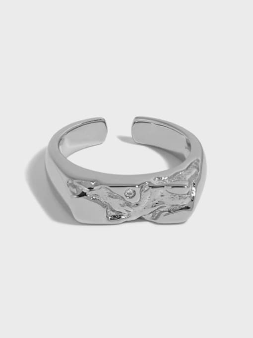 DAKA 925 Sterling Silver Geometric Vintage Band Ring 1