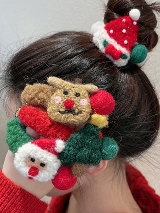 Girlhood Alloy Hairball Cute Christmas Seris  Multi Color Hair Barrette 2