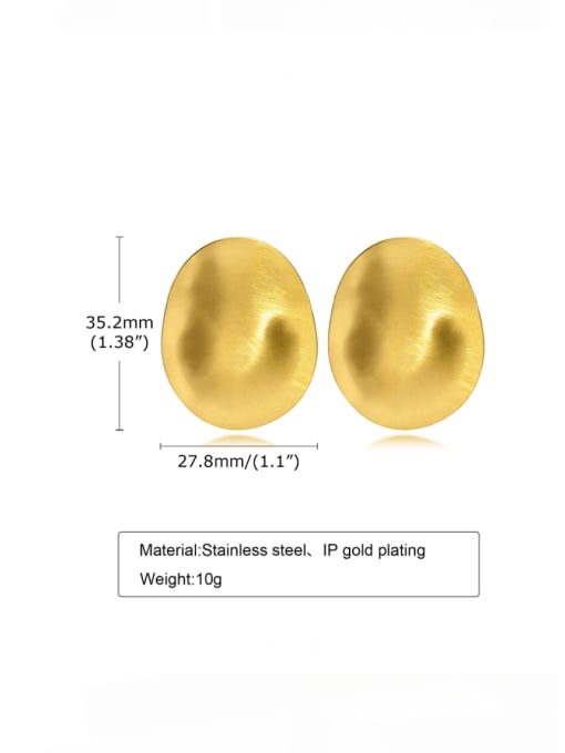 LI MUMU Titanium Steel Geometric Minimalist Stud Earring 2