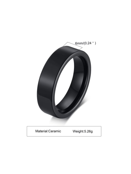 CONG Ceramic Geometric Minimalist Band Ring 3