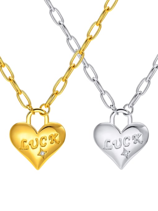 CONG Stainless steel Heart Vintage Necklace 2