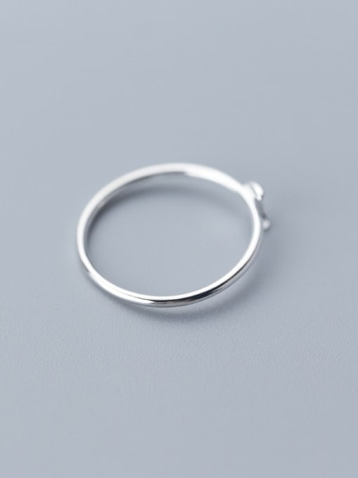 Rosh 925 Sterling Silver Smooth Moon Minimalist Band Ring 2