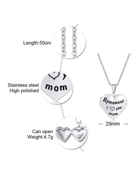 Style III (including chain 50cm) Titanium Steel Heart Minimalist Necklace