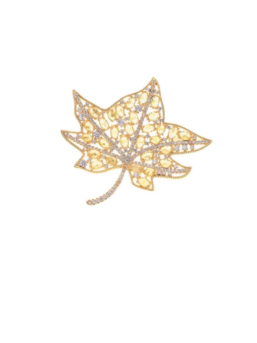 Luxu Brass Cubic Zirconia Butterfly Statement Brooch 0
