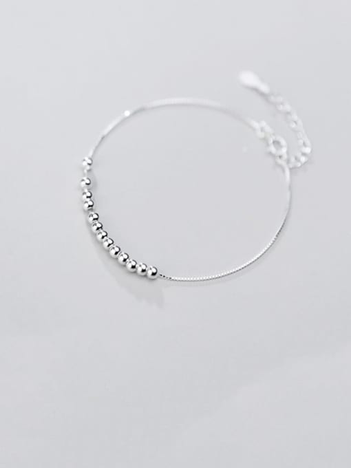 Rosh 925 Sterling Silver Bead Round Minimalist Beaded Bracelet 0