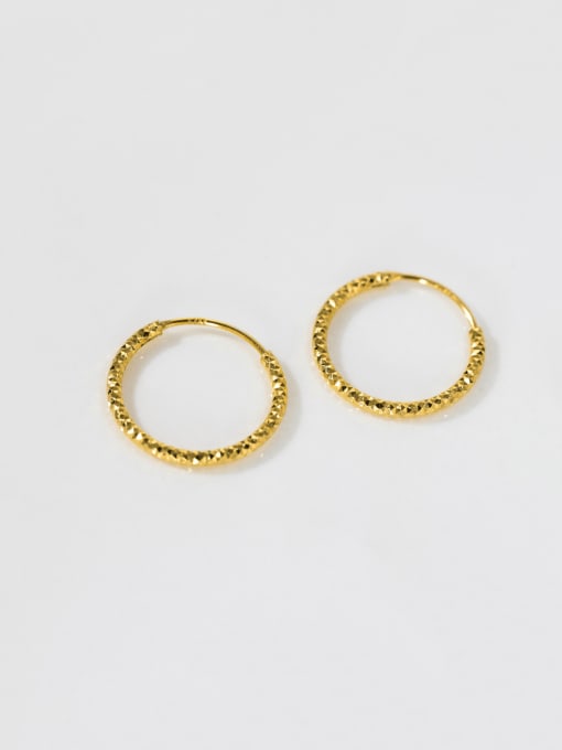Rosh 925 Sterling Silver Round Minimalist Hoop Earring 0