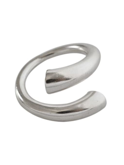 DAKA 925 Sterling Silver Irregular Minimalist Band Ring 4