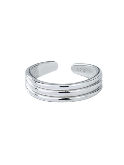XBOX 925 Sterling Silver Smooth Geometric Minimalist Stackable Ring 3