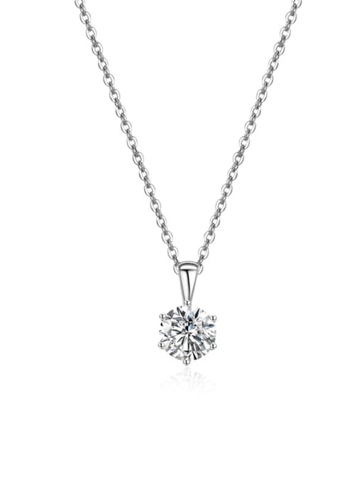 RINNTIN 925 Sterling Silver Cubic Zirconia Geometric Minimalist Necklace