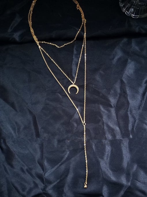 A TEEM Titanium Tassel Trend Long Strand Necklace 1