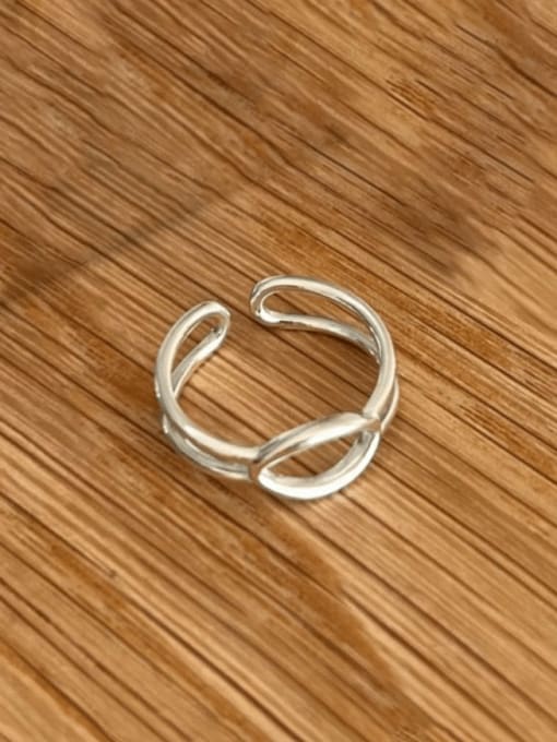 Plain silver 925 Sterling Silver Irregular Minimalist Midi Ring