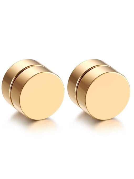 golden Titanium Steel Geometric Minimalist Stud Earring