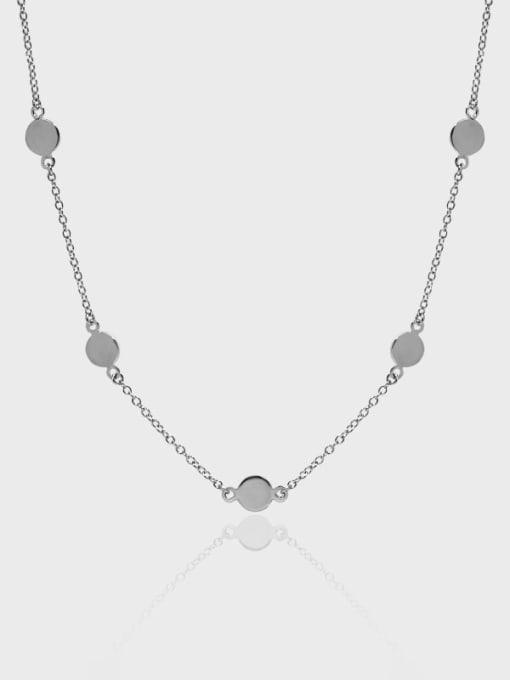 DAKA 925 Sterling Silver Geometric Minimalist Necklace