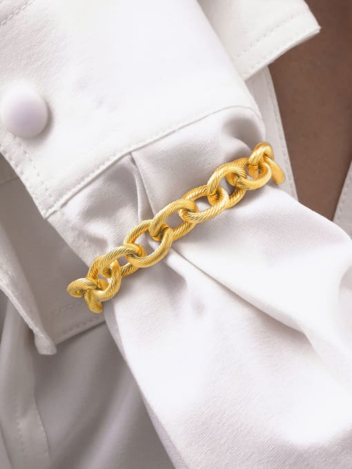 CONG Stainless steel Geometric Hip Hop Flower Round CrossChain Link Bracelet 1