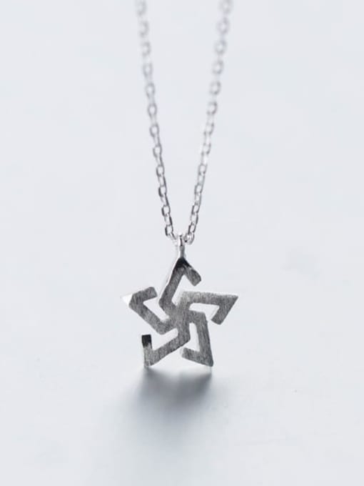 Rosh 925 Sterling Silver Five-pointed star Minimalist Necklace 0