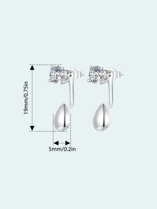 Jare 925 Sterling Silver Water Drop Minimalist Drop Earring 2