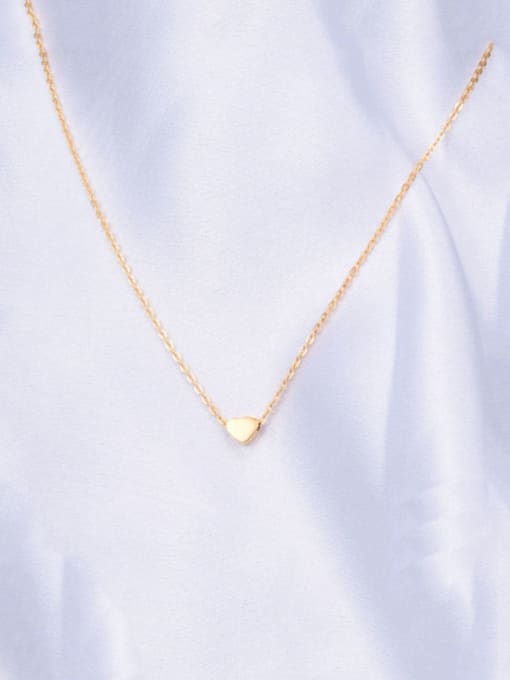 A TEEM Titanium Smooth Heart Minimalist Choker Necklace