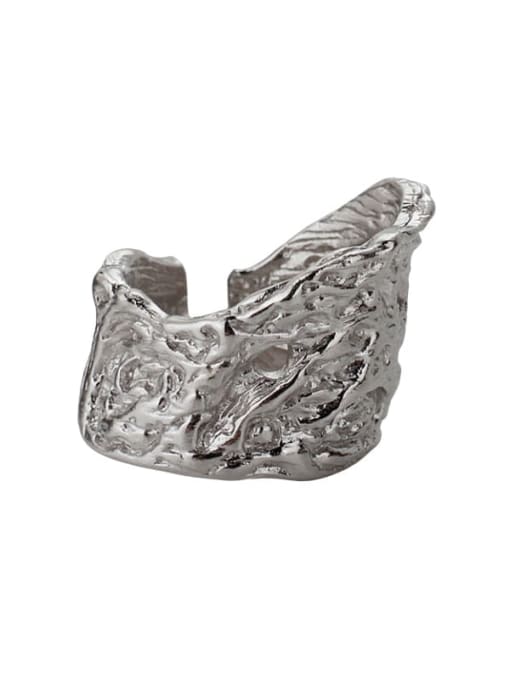 JENNY 925 Sterling Silver  irregular Geometric Artisan Band Ring 4