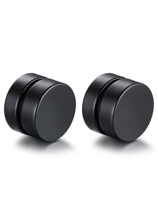 black Titanium Steel Geometric Minimalist Stud Earring