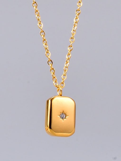 A TEEM Titanium Water Drop Minimalist pendant  Necklace 2