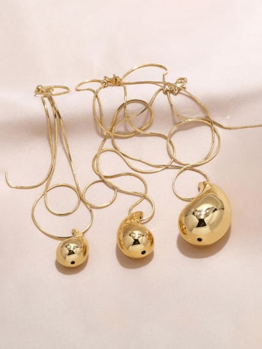 CC Brass Water Drop Minimalist Necklace