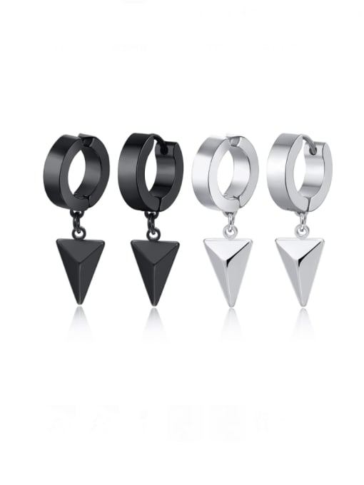 CONG Stainless steel Smooth Geometric Minimalist Single Earring 0