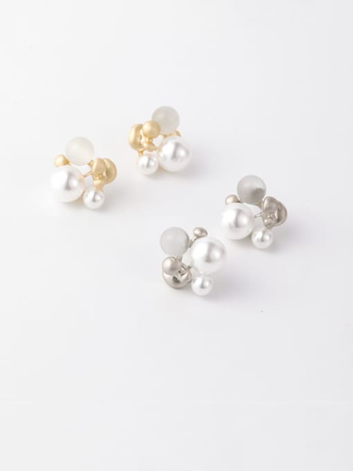 Girlhood Alloy With Imitation Gold Plated Fashion Flower Stud Earrings