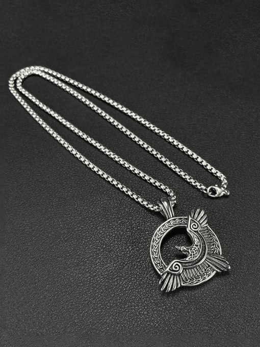 Open Sky Stainless steel Owl Hip Hop Necklace 0