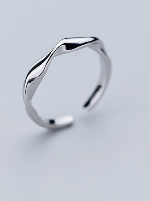 Rosh 925 Sterling Silver Smooth Round Minimalist Free Size Ring 1
