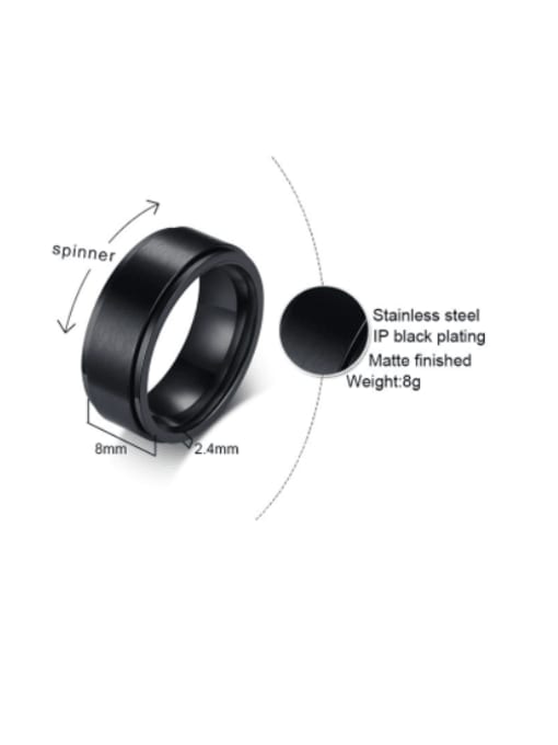 CONG Titanium Steel Geometric Minimalist Band Ring 2