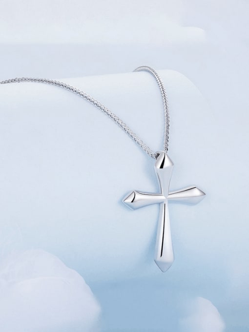 Jare 925 Sterling Silver Cross Minimalist Regligious Necklace 3