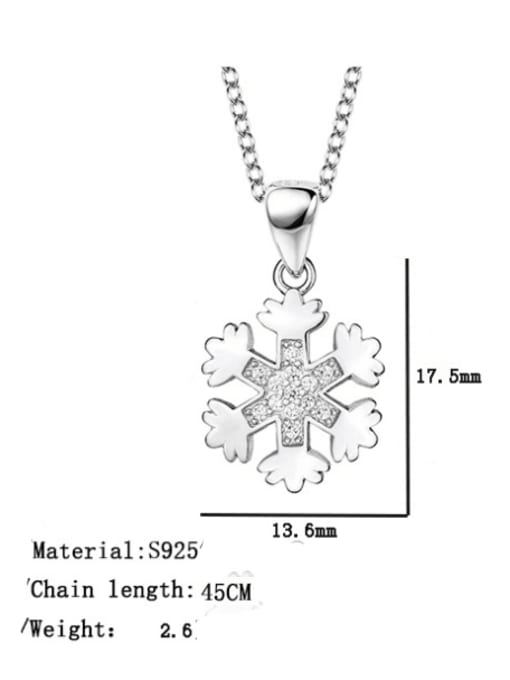 BC-Swarovski Elements 925 Sterling Silver Cubic Zirconia Flower Dainty Necklace 2