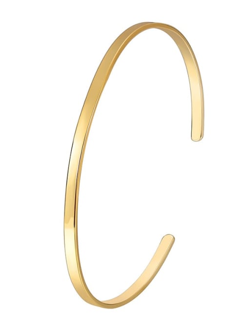 Gold Minimal Arm Ring Brass Geometric Minimalist Cuff Bangle