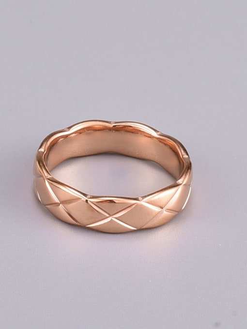 A TEEM Titanium Steel Geometric Minimalist Band Ring