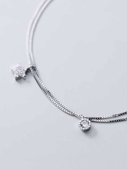 Rosh 925 sterling silver cubic zirconia star minimalist strand bracelet 2