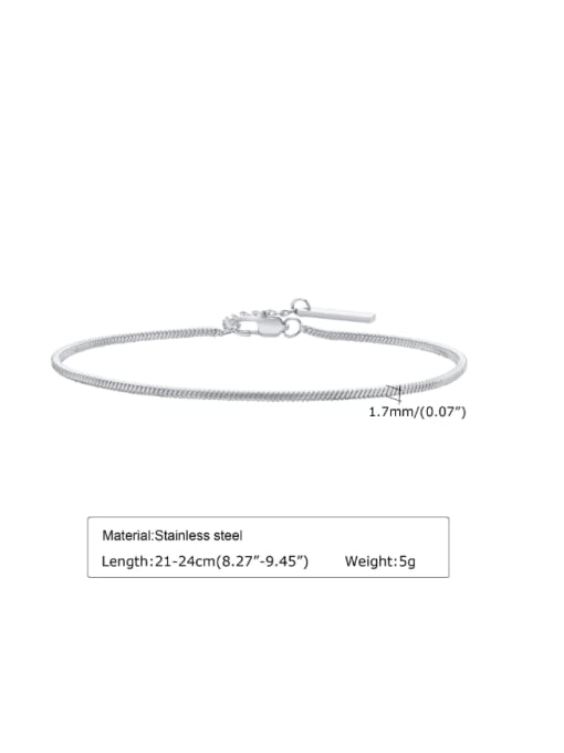 CONG Stainless steel Snake Bone Chain Minimalist Link Bracelet 3